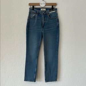 Abercrombie & Fitch Blue Ankle Cropped Jeans
